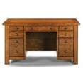 thumbnail image 4 of Pemberly Row Contemporary Aged Maple Executive Pedestal Desk, 4 of 10