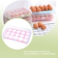 thumbnail image 3 of Caja de almacenamiento de huevos Wosthever 15 rejillas plástico verde azul blanco Rosa, 3 of 6