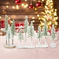 thumbnail image 4 of Selrti Mini Christmas Tree Artificial Bottle Brush Tree with Wooden Base Small Snow Frost Flocked Pine Tree for Winter Tabletop Home Decor, 4 of 8