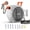 Gray, variant on VEVOR Retractable Garden Hose Reel, 1/2 Inch x 65 ft Wall Mounted Hose Reel, Heavy Duty Garden Hose Reel with 9 Patterns Nozzle, Any Length Lock, Upgraded Slow Return System and 180°Swivel Bracket