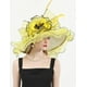 thumbnail image 2 of Women's Kentucky Derby Church Dress Hat Wide Brim Leaf Flower Bridal Shower Hat, 2 of 5