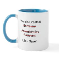 CafePress - World's Greatest Secretary Mug - 11 oz Ceramic Mug - Novelty Coffee Tea Cup