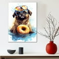 thumbnail image 3 of Tibetan Spaniel Art Canvas Fun Popcorn, Donuts and Lollipops Dogs. Watercolor Art Print, Canvas Canvas for wall decor living room, Bedroom, Bathroom. Funny Wall Art Decor, 3 of 4