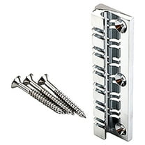 Minkissy Electric Guitar Parts Guitar Bridge Tailpiece Metal Chrome 1 Set 2.8X0.8X0.4In