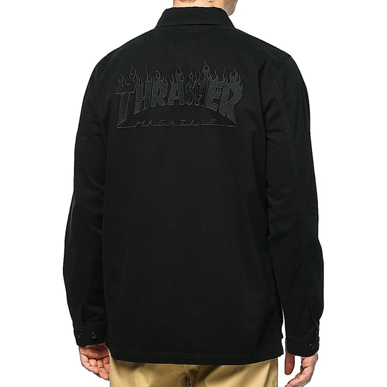 Thrasher Men's Black Casual Jacket Size L Walmart.com