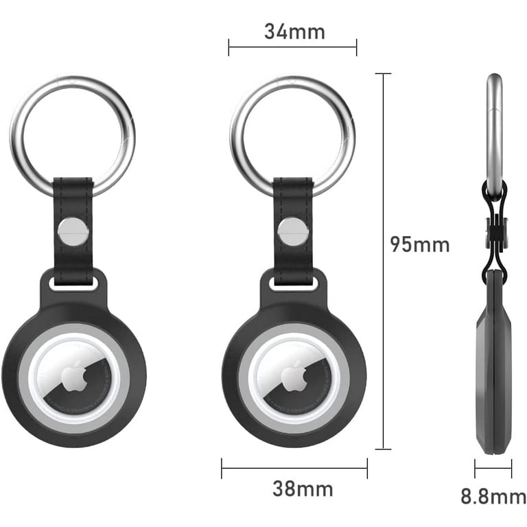 4 Pack Waterproof Airtag Case, with Leater Key Ring Compatible for