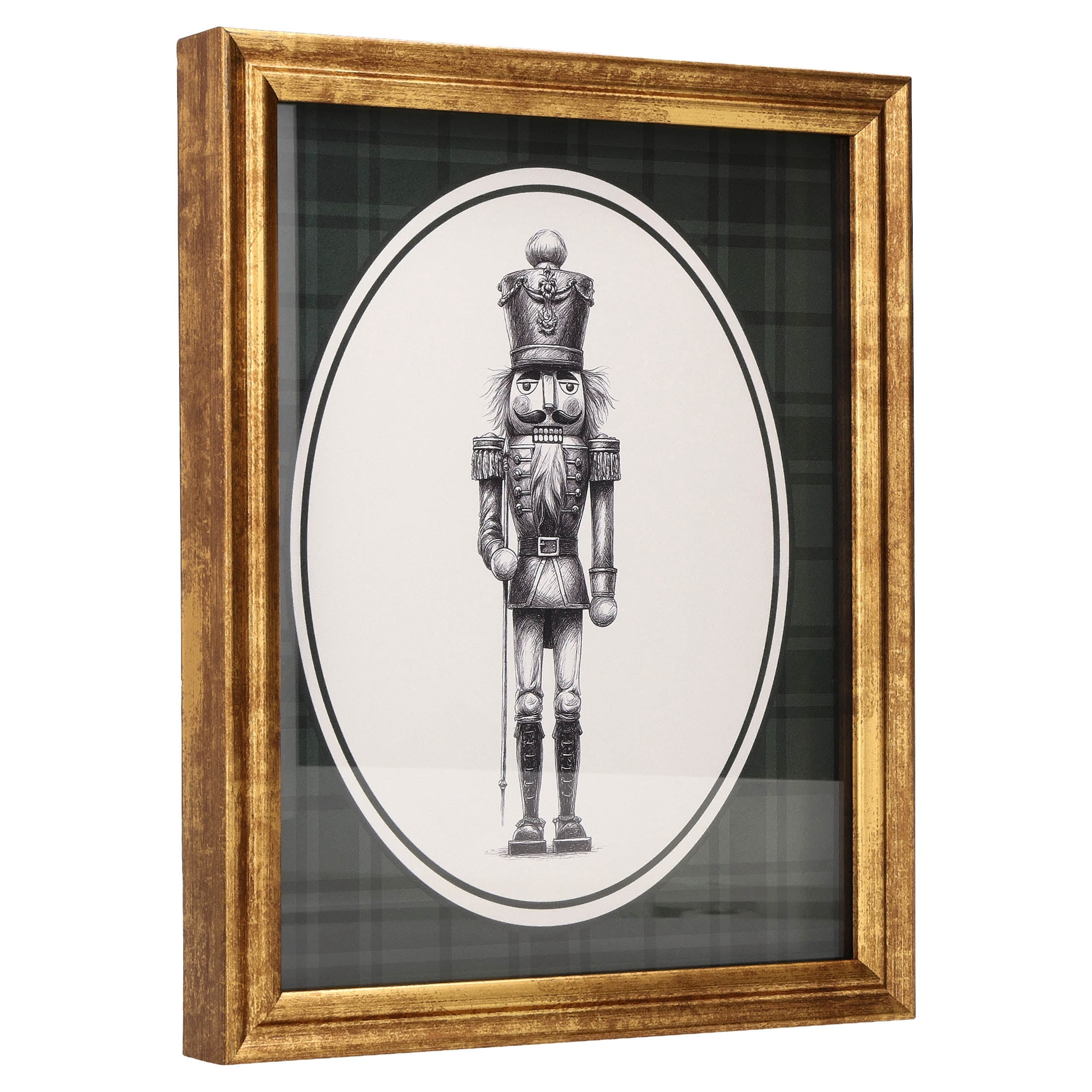 My Texas House Nutcracker Print Framed Christmas Wall Art, Multicolor, 8" x 10"