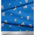 thumbnail image 2 of Soimoi Poly Georgette Fabric Leaves & Azalia Floral Print Fabric by The Yard 42 Inch Wide, 2 of 5