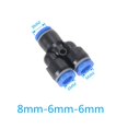 thumbnail image 2 of 1 pieza "Y" Conector neumático Conector TEE UNIÓN PUSH EN AJUSTE PARA LA TUBO DE AIRE JUNTA DE LA TUBO DE AIRE 4 6 8 10 12 14 16mm Accesorios neumáticos PY, 2 of 7