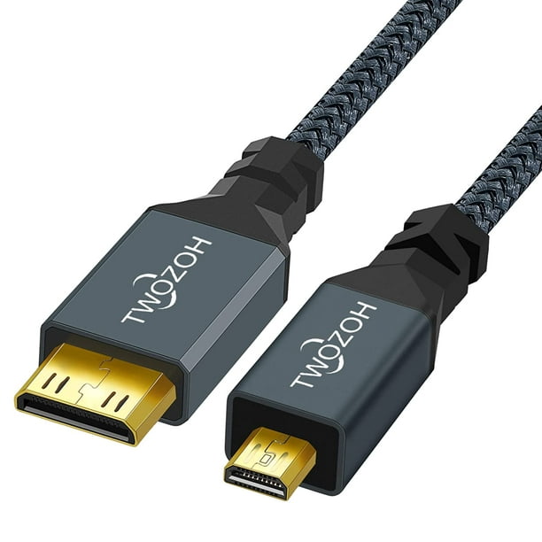 terwijl teksten fles Micro HDMI to Mini HDMI Cable, Mini HDMI Male to Micro HDMI Male Cable,  Micro HDMI Type D Male to Mini HDMI Type C Male Cable Support 3D/4K 1080p  3Ft - Walmart.com