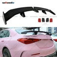 thumbnail image 2 of Universal 55" Rear Trunk Spoiler Wing Glossy Black GT Racing Spoiler DeckLid Lip Exterior Accessories Compatible with Mazda Nissan Sentra Toyota Camry Honda Civic Dodge Charger (Tape Install), 2 of 7