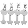 thumbnail image 4 of IFANLANDOR 4Pcs Silver Zinc Alloy Trolley Token Keyring For Rounded Shopping Trolley Token And Adults, 4 of 8