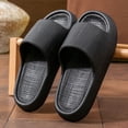 thumbnail image 2 of Mens Black EVA Slide Slippers Non-Slip Waterproof House Slippers Indoor Outdoor Comfortable Lightweight Washable,Size 10-10.5, 2 of 6