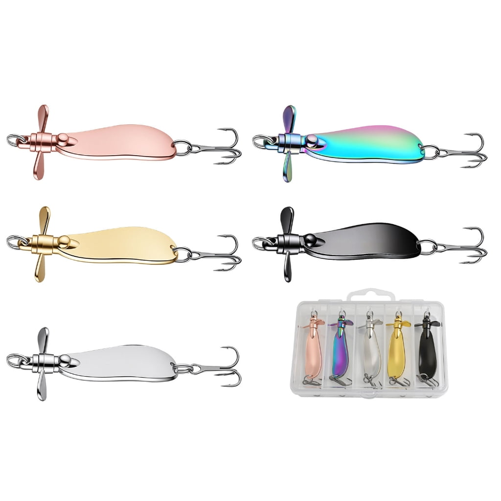 Aellinatey 5cm10g Spoon Fish Lures Fishing Spinner Casting Baits Professional Metal Construction Curved Fishing Sequins Baits Set