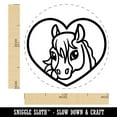 thumbnail image 2 of Horse Inside of Heart Self-Inking Rubber Stamp Ink Stamper - Pink Ink - Medium 1 Inch, 2 of 7
