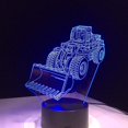 thumbnail image 5 of Luz nocturna Excavadora Bulldozer Máquina Lámpara 3d Led Luz nocturna 7 Cambio de color Atmósfera Lámpara táctil Visión Lámpara acrílica Regalos Feliz Sencillez, 5 of 5