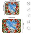 thumbnail image 3 of FREEAMG Microfiber Dish Drying Mat Absorbent Dish Draining Mat Large Size 18 x 24 Dishes Drainer Mat for Countertop Dish Drying Pads XXL Size Red Flowers Poppies Blue Sky, 3 of 7