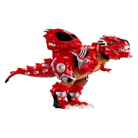 Armorsaurs Armor-Up T-Rex Dinosaur Ajax Toy Figure with 7 Removable Armor Pieces, Tail-Triggered Chomp, Pilot Pod Compatible, Kids, Boys, Girls, Ages 6 