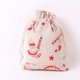thumbnail image 2 of DAMAI Feliz Navidad bolsas con cordón lino rojo bronceado algodón lino bolsa regalo tela árbol de Navidad alce copo de nieve bolsa, 2 of 4