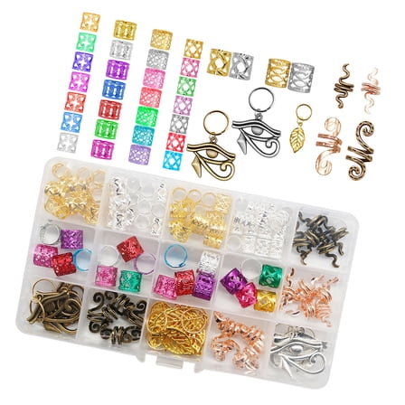 Hair Accessories for Braids 116 Pcs Dreadlock Accessory Set to Weave Bead Toppers Beads Decorations