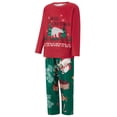 thumbnail image 3 of SUNSIOM Family Matching Christmas Sleepwear Set Tree Print Long Sleeve Round Neck Tops/Romper Trousers Pajama Set, 3 of 10