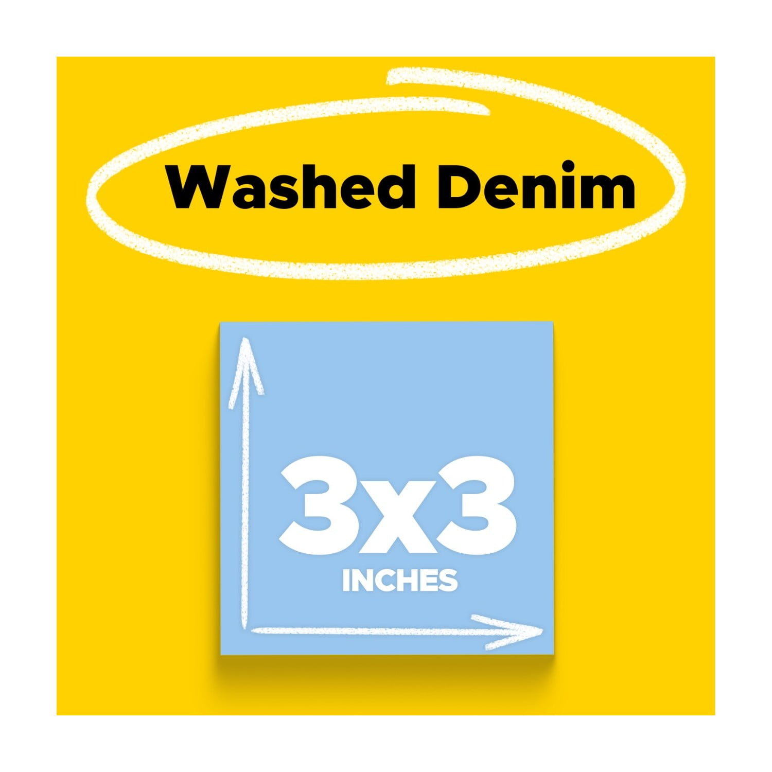 Post-it Super Sticky Notes, 3" x 3" , Blue, 5 Pads/Pack