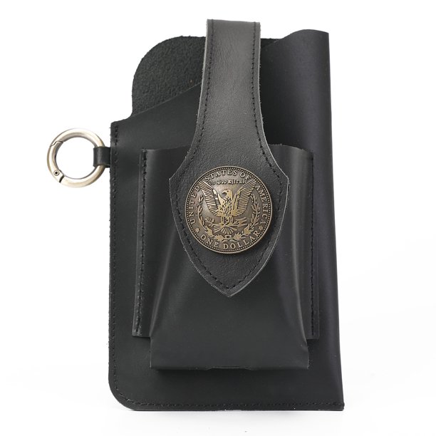 Riñonera Para Hombre Bolso Riñonera de cuero para hombre, para teléfono móvil resistentes al desgaste para suministros de viaje informales