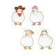 thumbnail image 1 of Juego de broches esmaltados con forma de bonito ganso con dibujos animados de pato blanco, 1 of 1