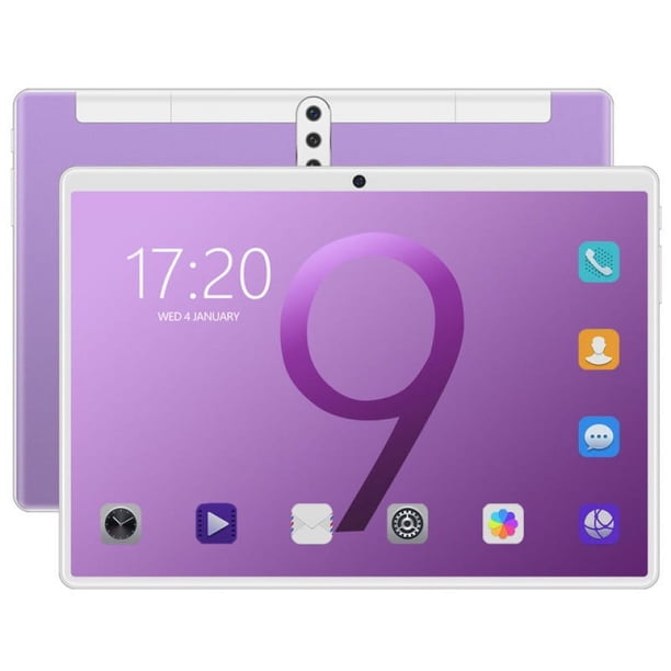 Tableta, tabletas inteligentes Android ampliables, procesador de cuatro núcleos, tableta, pantalla de resolución FHD, WiFi/Bluetooth(Morado)(1 pieza)