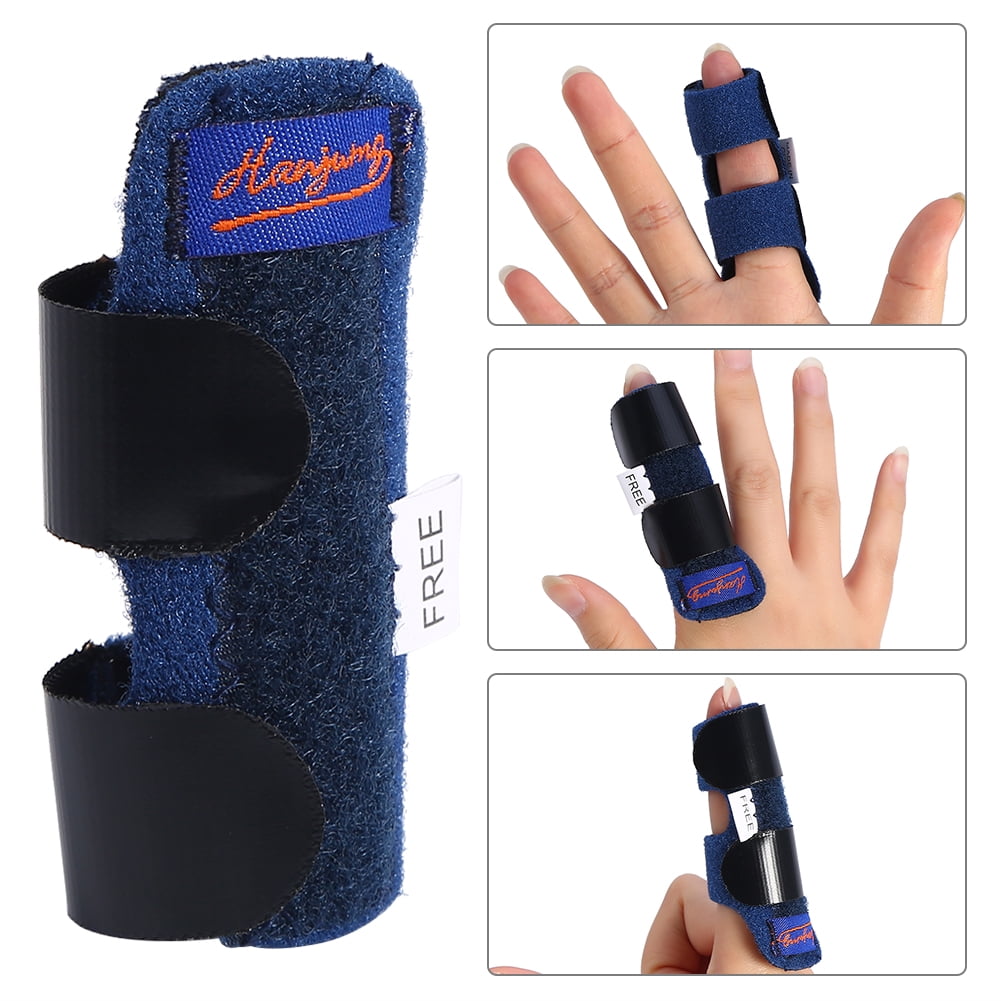 Finger Splint Straightening Brace,Adjustable Fixing Belt with Built-in aluminium support for Finger Tendon Release & Pain Relief