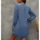 thumbnail image 2 of Vestido De Manga Larga Para Mujer, Vestido De Manga Larga Con Cuello Redondo Y Orillo Fibroso Cómodo Cuello Redondo Para Dama Para Vacaciones Para Club ANGGREK No, 2 of 6