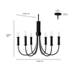 thumbnail image 7 of 29206-MB Millennium Lighting Potiss - 6 Light Chandelier-19.6 Inch Tall and 26 Inch Wide-Matte Black Finish, 7 of 7