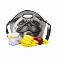 thumbnail image 5 of SUNENAT Neoprene Lunch Tote Funny Pug Puppy Dog Insulated Neoprene Waterproof Outdoor Travel Picnic Carry Case Handbags with Shoulder Strap, 5 of 5