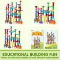 thumbnail image 2 of Juguete Joyin de Marble Run, 137 unidades, con 15 canicas que brillan en la oscuridad, 2 of 7