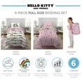 thumbnail image 5 of Hello Kitty and Friends Kids 6 Piece Reversible Comforter, Bed in a Bag, Full, 5 of 8