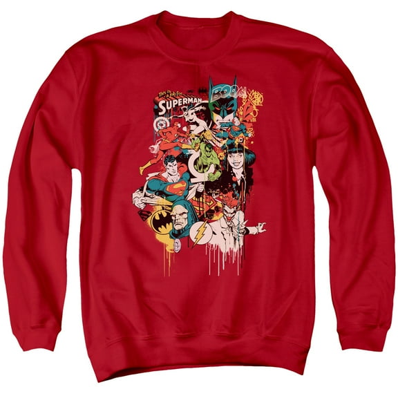 Dc - Dripping Characters - Crewneck Sweatshirt - Large