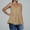 Khaki, variant on QUNYINEY Solid Tank Top Women Crewneck Sleeveless Casual Camisole Shirts Button Peplum Loose Tank Tops