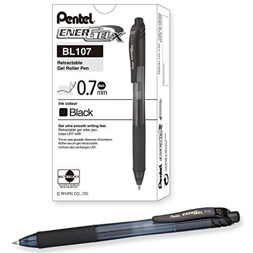 Scheiden voorzetsel vruchten Pentel EnerGel-X Retractable Liquid Gel Pen (0.7mm) Metal Tip, Black Ink, Box of 12 (BL107-A) by Pentel - Walmart.com Scheiden voorzetsel vruchten Pentel EnerGel-X Retractable Liquid Gel Pen (0.7mm) Metal Tip, Black Ink, Box of 12 (BL107-A) by Pentel - Walmart.com