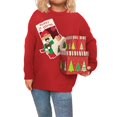 thumbnail image 3 of Womens Ugly Christmas Sweaters Long Sleeve Graphic Sweaters Casual Fall Winter Cable Knit Sweater for Women Red M, 3 of 9