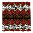 thumbnail image 3 of Ambesonne African Shower Curtain, Wildlife Animal Skin, 69"Wx70"L, Brown and Red, 3 of 5
