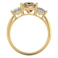 thumbnail image 4 of 2.5 ct Princess Cut Yellow Moissanite Three-Stone Engagement Ring for Women in 18K Yellow Gold, 4 of 5