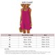 thumbnail image 3 of Vestido tipo túnica con cuello redondo,Vestido tipo túnica sin mangas de verano para mujer de talla grande Vestido sin mangas plisado para mujer Diseñado con precisión, 3 of 7