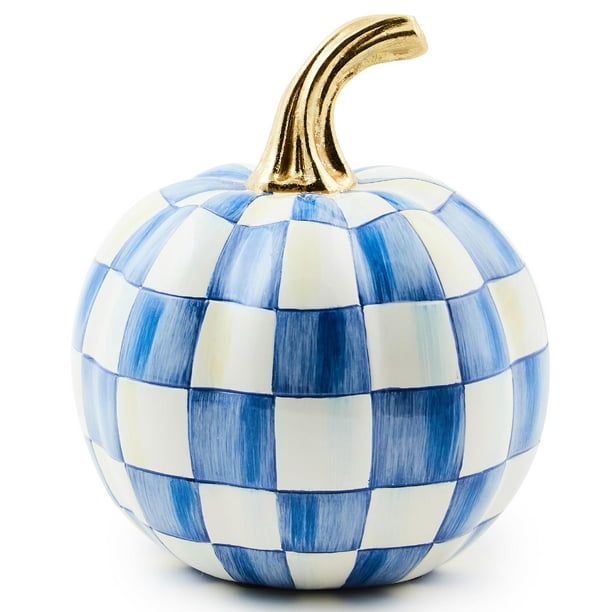 Calabaza decorativa MACKENZIE-CHILDS Mini Calabaza Azul y Blanca