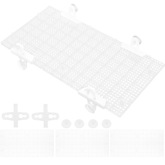 UPOUART 4Pcs Transparent Aquarium Divider for Fish Tank Plastic Grid Panel with Easy Installation and Cuttable Design