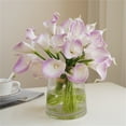 thumbnail image 6 of Sunxin Artificial Flowers Flowers Silk Roses Artificial Flowers in Vase Flower Arrangement with Vase Suitable for Home Decoration Dining Table Centerpiece, 8X Calla Lily Artificial Flower, 6 of 9