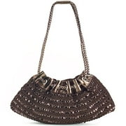 Portia Sequin Crochet Drawstring Bag