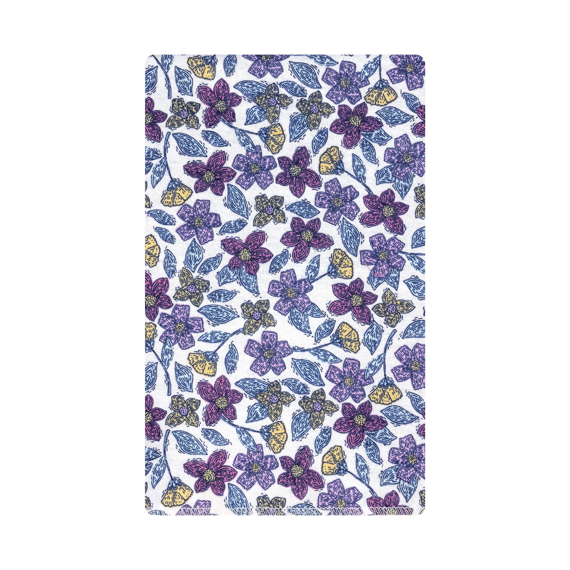 Hudson Baby Girl Cotton Polyester Flannel Burp Cloths Bundle, Begonia Pink Floral, One Size