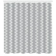 thumbnail image 3 of Ambesonne Geometric Shower Curtain, Greyscale Flowers, 69"Wx84"L, Pale Grey White, 3 of 3