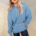 thumbnail image 2 of felwors Cute Hoodies for Teen Girls Trendy Preppy Hooded Sweatshirts Oversized Long Sleeve Shirts Gradient Clothes for Girls (Blue,6-7 Years), 2 of 5