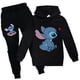 thumbnail image 3 of Lilo Stitch Chándal 2 Piezas Sudadera con Capucha Conjunto de Pantalones con Capucha Ropa Deportiva para niños-Negro-150 cm brillar Electrónica, 3 of 3